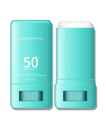 Sunscreen Stick Mineral Sun Block Stick SPF 50 On-the-Go Travel Size Sunscreen Face Body Sun Protection Sweat-proof Sunstick Beach Travel Suncare 0.7oz/20g