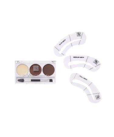 Ruby Kisses Go Brow Eyebrow Kit in Black Dark Brown - Define and Enhance Your Brows - Buy Online on SooperMarket.com