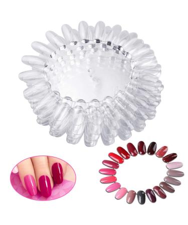 Lytivagen 20 PCs around nail display nail tip exhibition Transparent nail art color card plastic nail art display nails presentation display for nail exercises color display