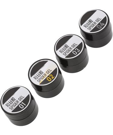 Gonetre 4 Pieces Set Solid Polish Glue Colorful Nail Tips Glue Gel Elastic Nail Art Manicure Glue - Buy Online on SooperMarket.com