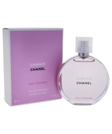 Chanel Chance Eau Tendre Women EDT Spray 1.7 oz Floral Cedar Fresh 1.7 Fl Oz (Pack of 1)
