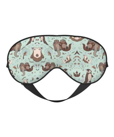 SSIMOO Cartoon Cute Sleep Mask-Adjustable Breathable Fashionable Eye Mask for A Comfortable Sleep Experience Black