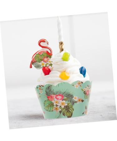 Alipis 24pcs Hawaii Cupcake Wrappers Hawaii Cupcake Toppers Hawaiian Cake Picks Birthday Cupcake Toppers Hawaiian Decor Hawaii Cake Pick Tropical Wedding Decor Leaves Paper Tray - Buy Online on SooperMarket.com
