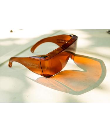 BluBlocker StarShield Fit Over Sunglasses | Scratch Resistant Lens | Blocks 100% Blue Light, UVA & UVB Rays | Retro Style | Gender Neutral | 2355K - Buy Online on SooperMarket.com