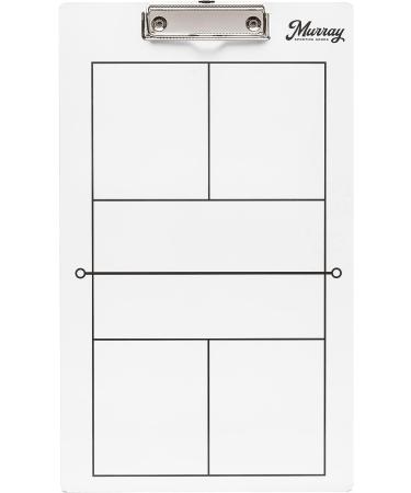 Murray Sporting Goods Pickleball Coaches Clipboard | Dry Erase Double-Sided Pickleball Clipboard for Coaching | Double-Sided Pickleball Coach Marker Whiteboard - Buy Online on SooperMarket.com