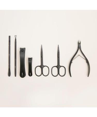 Mylee Straight Edge Nail Scissors Professional Sleek Matte Black Stainless Steel Salon-Quality Nail Scissors for Precision Trimming of Nail Edges and Creating Straighter Shapes - Buy Online on SooperMarket.com