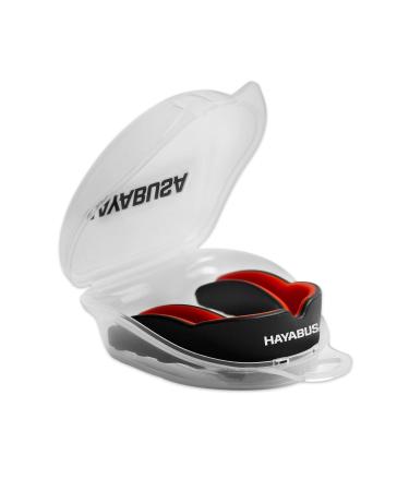 Hayabusa Combat Sports Mouth Guard Youth & Adult - Black/Red, Adult Adult Black/Red