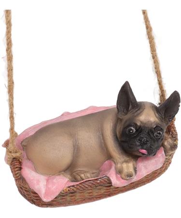 Swing Dog Garden Statue Durable Cute Ornament for Yard and Home Animal Gift (Gray) Grey - Buy Online on SooperMarket.com