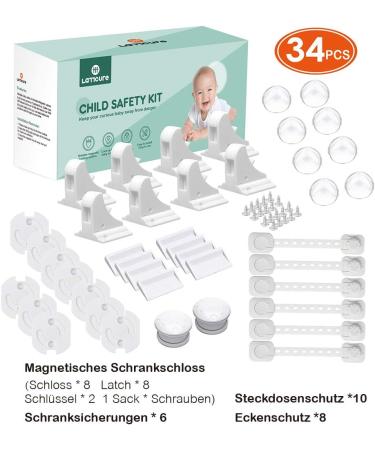 LATTCURE Baby Safety Locks - 36 Pcs Childproofing Set (Baby Locks-2) - Buy Online on SooperMarket.com
