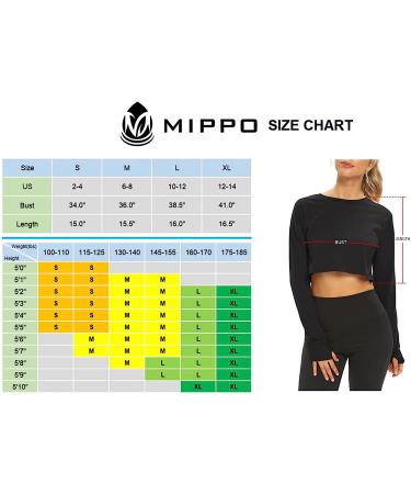 Mippo Long Sleeve Crop Top - Women's White Workout Athletic Gym Shirt - Buy Online on SooperMarket.com