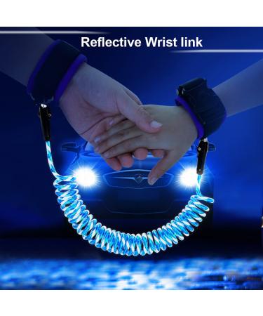 Reflective Blue Kids Wrist Leash | Anti Lost Toddler Safety Harness | 8.2ft Child Leash for 2-10 Year Old Boys - Buy Online on SooperMarket.com