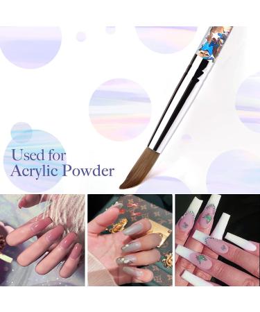 HEVAENS Round Kolinsky Acrylic Nail Brush - Size 12 Blue | Professional Nail Art Brush for Acrylic Powder Liquid Manicure & Pedicure - Buy Online on SooperMarket.com