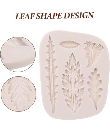 Alipis 4 Pcs Leaf Mold Baking Cakes Molds Candle Decor Candy Mold Xmas Fondant Molds Resin Molds Palm Multi-Function Fondant Mold Soap Silicone Molds DIY Clay Silica Gel White Small Cake - Buy Online on SooperMarket.com