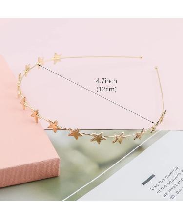 2 Pack Gold & Silver Alloy Star Headbands - Bridal Wedding Hair Accessories for Women and Girls | Elegant Ornaments - Buy Online on SooperMarket.com