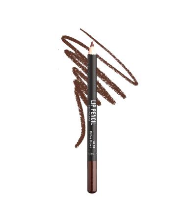 kiss new york Professional Slim Lip Pencil  Creamy Soft Lip Liner  Smooth Long-Lasting Rich Lip Color  Natural Lip Makeup  Water-Resistant Lip Crayon (Coffee Brown)