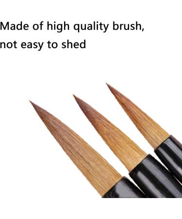 Chinese Calligraphy Brush Set - Professional Green Wolf Bamboo Brushes for Writing, Drawing, Watercolor Ink, Sumi Painting - Ideal for Beginners and Experts - Buy Online on SooperMarket.com