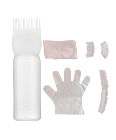 Hair Oil Applicator Bottle 160ml with Hair Dye Kit Root Comb Applicator Bottle with Clear Scale Portable Hair Bleach Kit for Home Barber Shop Hair Dye Tools
