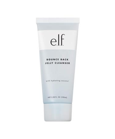 e.l.f. Bounce Back Jelly Cleanser  Cleanses  Removes Makeup & Conditions Skin  Gentle Non-Foaming Formula  3.38 Fl Oz (100mL)