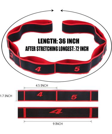 Yoga Elastic Bands Set - 2 Pieces Stretch Resistance Bands for Yoga, Pilates, Dance - Purple Yellow - Buy Online on SooperMarket.com