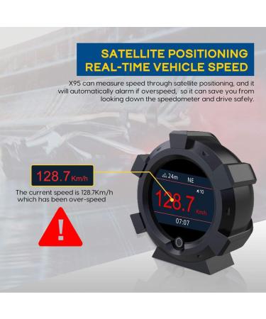 Wosieue X95 Head-Up Display HUD GPS Vehicle Speed Display Inclinometer Universal Durable - Buy Online on SooperMarket.com