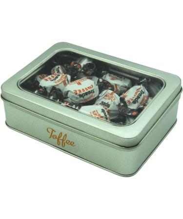 Walkers Nonsuch Treacle Toffee Sweets x 200g Bundle with TinTastic Silver Window Lid Tin Individually Wrapped Gluten-Free Creamy Treat for Home Desk or Travel - Buy Online on SooperMarket.com