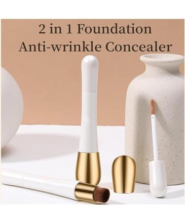 2 in 1 Foundation Anti-Wrinkle Concealer Heykomi 2 In 1 - Foundation Full Coverage Foundation Long Lasting Anti-Wrinkle Concealer for All Skins(02#Naturally white 2pcs) - Buy Online on SooperMarket.com