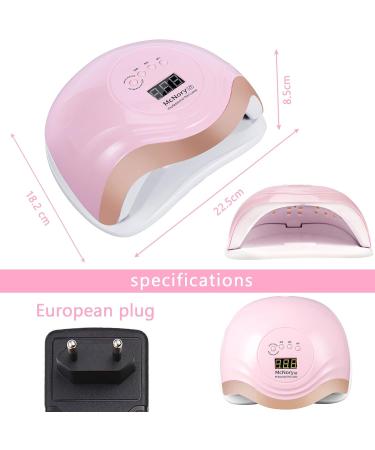 Buy McNory 168W UV LED Nail Dryer - Fast Drying Gel Nail Lamp with Timer & LCD Display for Professional Use - Buy Online on SooperMarket.com