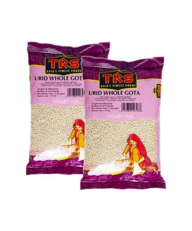 TRS Urid Whole Gota | 500G | Urid Gota Whole | Urad dal | High Fibre | High Protein | Natural | Gluten Friendly | Indian Origin (Pack of 2)