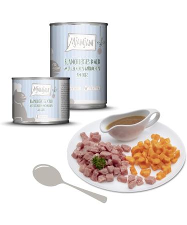 Mjamjam Premium Grain-Free Cat Wet Food - Blanched Calf with Carrot Sauce 6-Pack (6 x 380g) - Extra Meat & Delicacy - Buy Online on SooperMarket.com