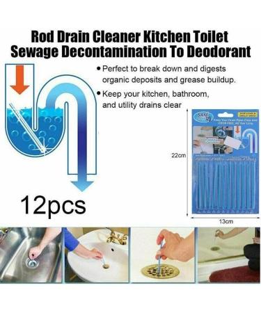 24 PCS Sticks Drain Cleaner & Odor Remover - Keep Your Kitchen Bath Tub and Sink Clean - Prevent Clogs and Unpleasant Odors - Buy Online on SooperMarket.com