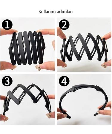 Hugsweet Foldable Headband for Women | Retractable Multifunctional Hair Decoration Stylish Girls Hair Decorations Space-Saving Hairband for Facial Cleaning - Buy Online on SooperMarket.com