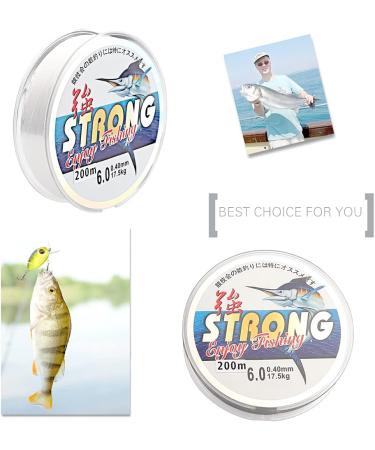 Buy 0.4mm Strong Transparent Nylon Fishing Line - 200m Monofilament for Sea Fishing | International Shipping Available - Buy Online on SooperMarket.com