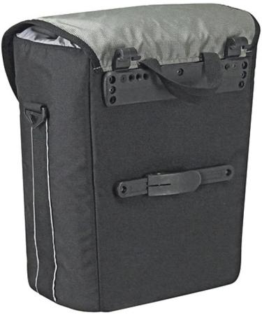 KLICKfix Bicycle Bag Cita GTA Black/Silver Pannier Bag - 16x30x35 cm | International Shipping Available - Buy Online on SooperMarket.com