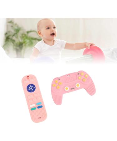 2er-Pack Silicone Baby Bite Rings - Educational Chew Sensory Toys in Pink for Teething & Play - Buy Online on SooperMarket.com