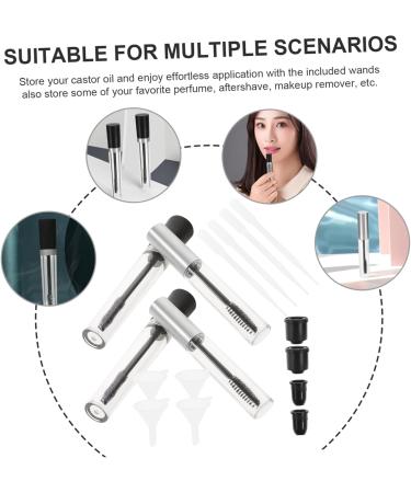 PLAFOPE 2pcs Empty Eyeliner Vials Empty Mascara Tube Clear Mascara Tubes Eyelash Growth Oil Tube - Buy Online on SooperMarket.com
