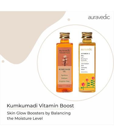 Kumkumadi Saffron & Vitamin C Oil - Hydrating Moisturizer | Reduce Fine Lines & Nourish Dry Skin | Natural Facial Massage Oil | 2 Pack (3.38 Fl Oz/100ml - Buy Online on SooperMarket.com
