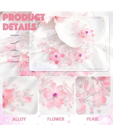 IYOU Flower Girl Hair Accessories Pink Floral Wedding Headband Pearl Wedding Holy Communion Headpiece for Girls - Buy Online on SooperMarket.com