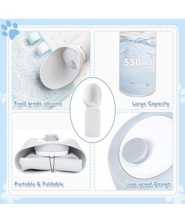 Wdmiya 550ml Portable Dog Drinking Bottle - Foldable Food-Safe Silicone Pet Water Bottle for Walks Travel & Hikes - Buy Online on SooperMarket.com