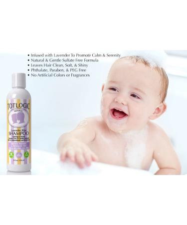 TotLogic Lavender Bliss Baby Shampoo 8 oz - Sulfate-Free, No Phthalates, No Formaldehyde, Infused with Natural Antioxidants and Botanicals - Buy Online on SooperMarket.com