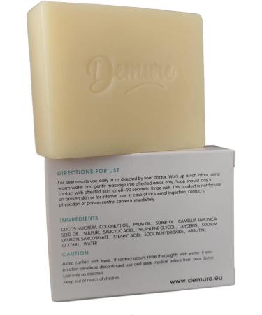 Demure Sulphur & Salicylic Acid Exfoliating Soap Bar | Reduces Acne, Soothes, Moisturizes, Softens Skin | Anti-Blemish Formula - Buy Online on SooperMarket.com