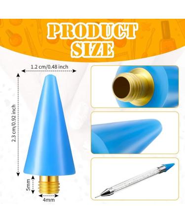 HLELU 16 Pieces Nail Rhinestones Picker Replacement Tips for Nail Dotting Pen to Pick Up Nail Gem Jewelry - Buy Online on SooperMarket.com