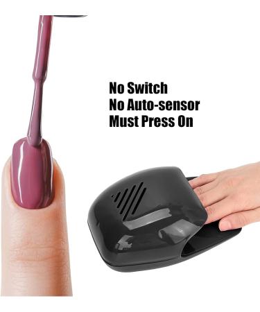Portable Nail Dryer - Quick Cooling Fan for Fast Nail Polish Drying (Black) - Ideal for Home and Salon Use - Buy Online on SooperMarket.com