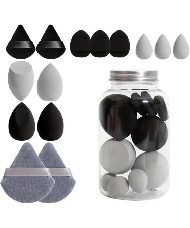 Virtcooy Makeup Puff Beauty Makeup Sponge Set | Portable Sponge Facial Makeup Tools Blender Sponges for Powder Foundation Black - Buy Online on SooperMarket.com