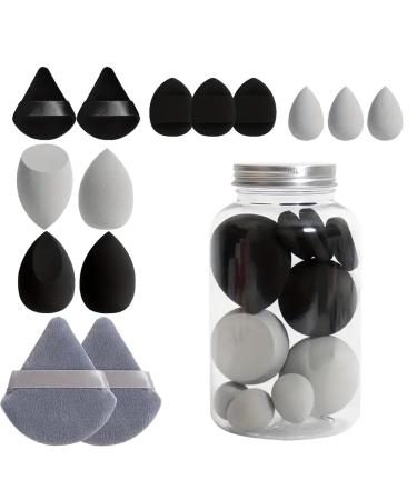 Wontool Makeup Puff - Blender Beauty Set | Portable Makeup Puff Blender Sponges Powder Puff for Blending Foundation Cream Black