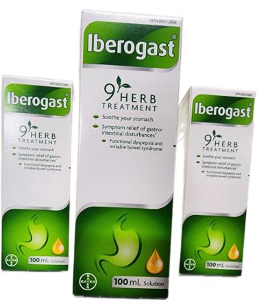 Iberogast LARGE SIZE (100ml) THREE BOTTLES- for Dyspepsia Bloating Stomache Pain and Heartburn Brand: Medical Futures - Buy Online on SooperMarket.com