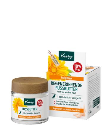 Kneipp regenerating foot butter immediately noticeably smooth feet thanks to 10 percent urea citric fragrance with natural ethereal orange oil refreshed and has a desodorizing 100ml