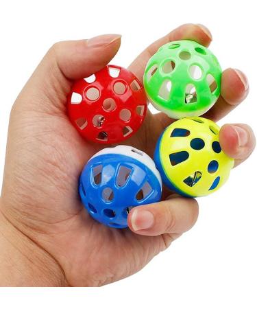 Voviggol 12 Pack Cat Toys - 4cm Bell Balls for Kittens & Cats | Durable Plastic Pet Toys - Buy Online on SooperMarket.com