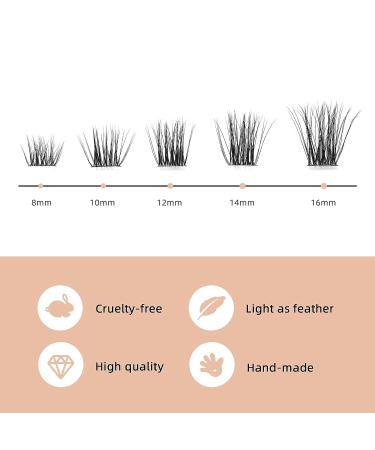 72 Pcs DIY C Curl Lash Clusters 8-16mm | Reusable Individual Cluster Lashes for Professional Makeup - Buy Online on SooperMarket.com
