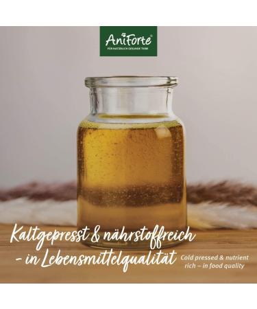 AniForte Linseed Oil for Dogs & Cats 500ml - Cold-Pressed Omega 3 & 6 Fatty Acids | Ideal BARF Diet Supplement - Buy Online on SooperMarket.com