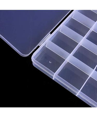 RLECS 2PCS Transparent Plastic Jewelry Organizer Box - 24 Slots Storage Container for Bead Rings Display - Buy Online on SooperMarket.com